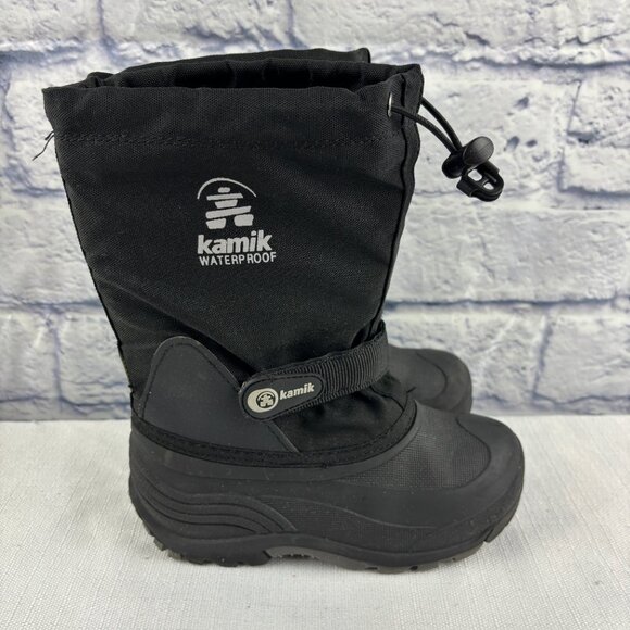 Kamik Boys Toddler 13 Black Waterbug 5 Insulated Waterproof Winter Snow Boots - Picture 2 of 10